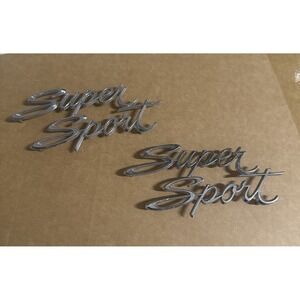 1966 Chevy Nova II Super Sport SS Used 1/4 Panel Script Emblems Pair OEM